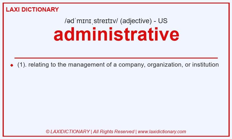 Definition administrative in American English