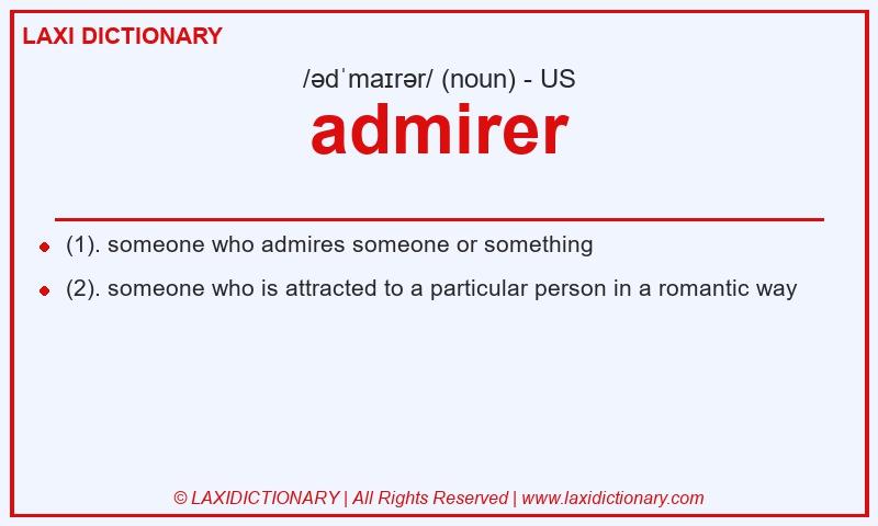 Definition admirer in American English