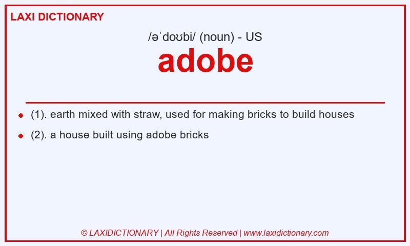 Definition adobe in American English