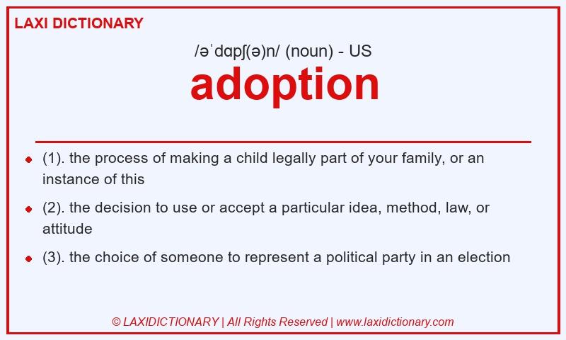 Definition adoption in American English