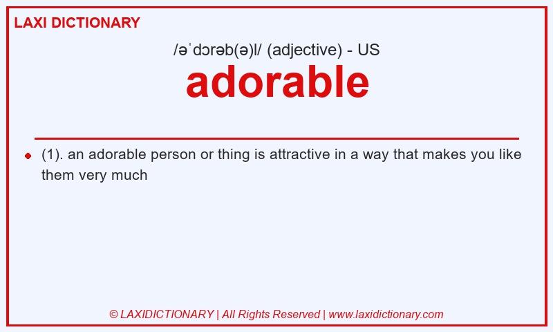 Definition adorable in American English
