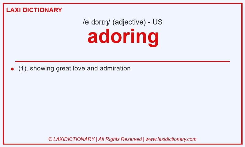 Definition adoring in American English