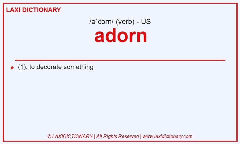 Definition adorn in American English