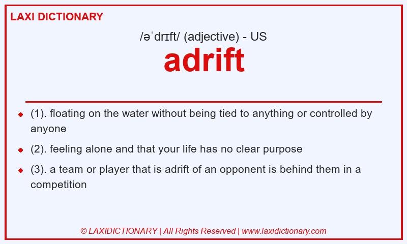 Definition adrift in American English