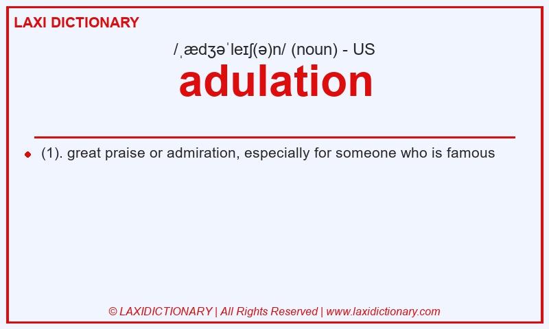Definition adulation in American English