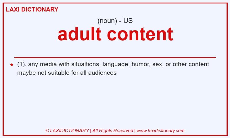 Definition adult content in American English