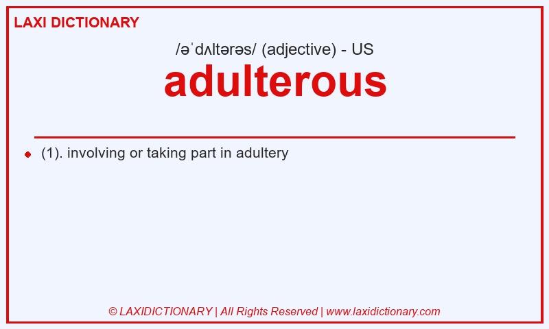 Definition adulterous in American English