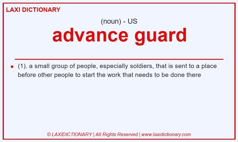 Definition advance guard in American English