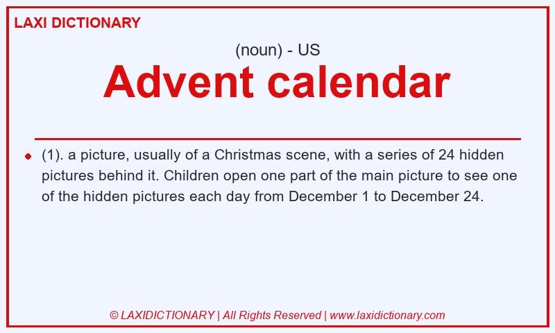 Definition Advent calendar in American English