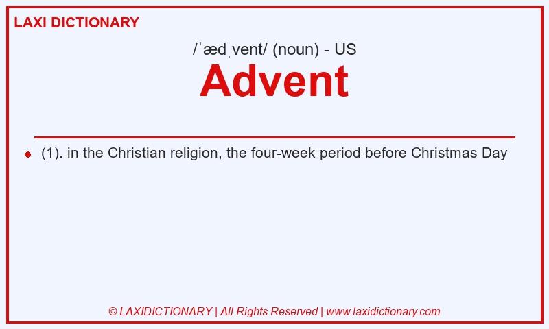 Definition Advent in American English