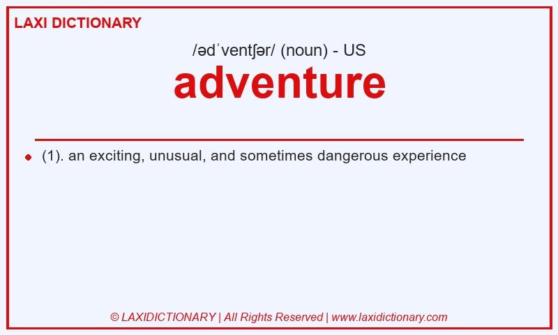 Definition adventure in American English