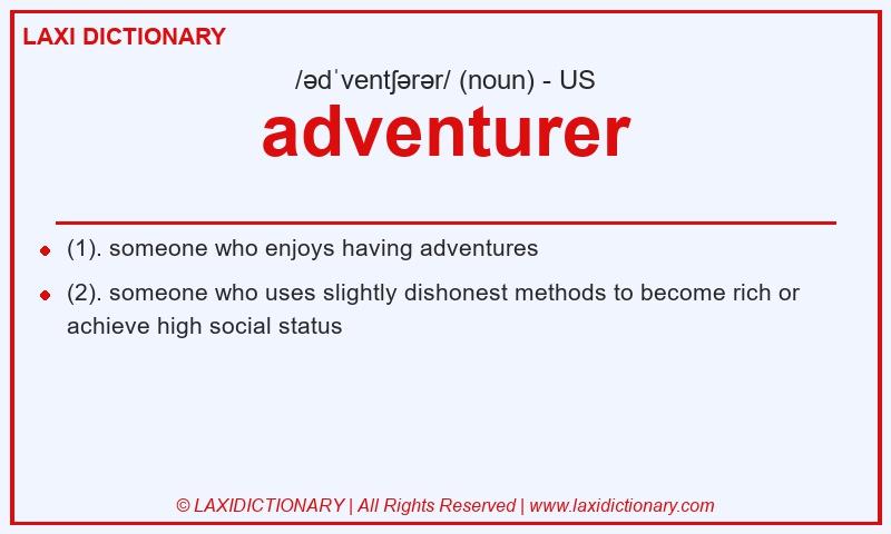 Definition adventurer in American English