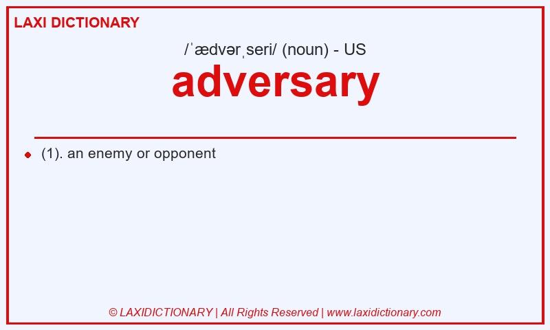 Definition adversary in American English