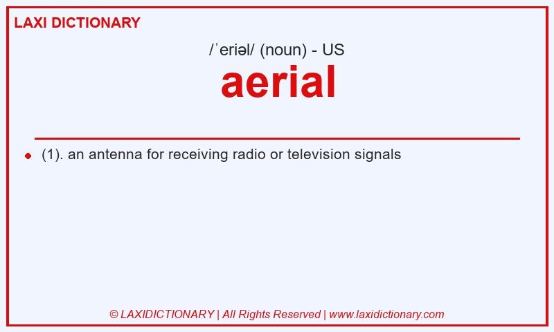 Definition aerial in American English