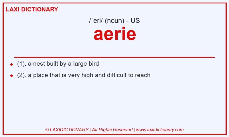Definition aerie in American English
