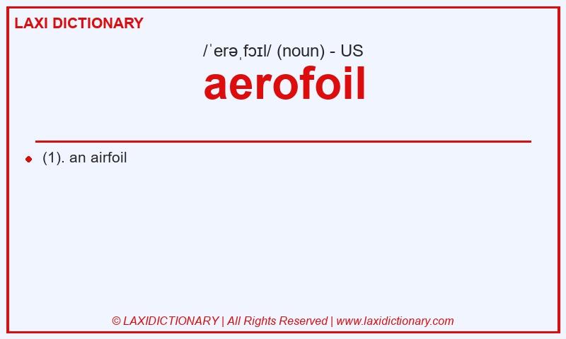 Definition aerofoil in American English