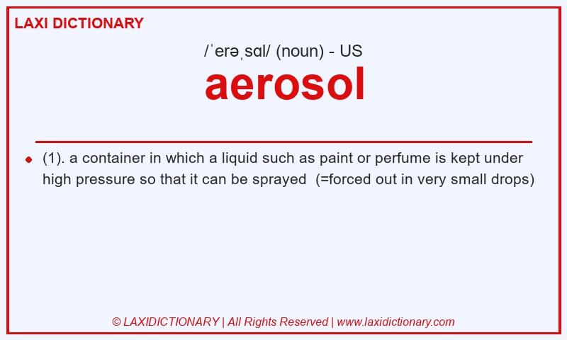 Definition aerosol in American English