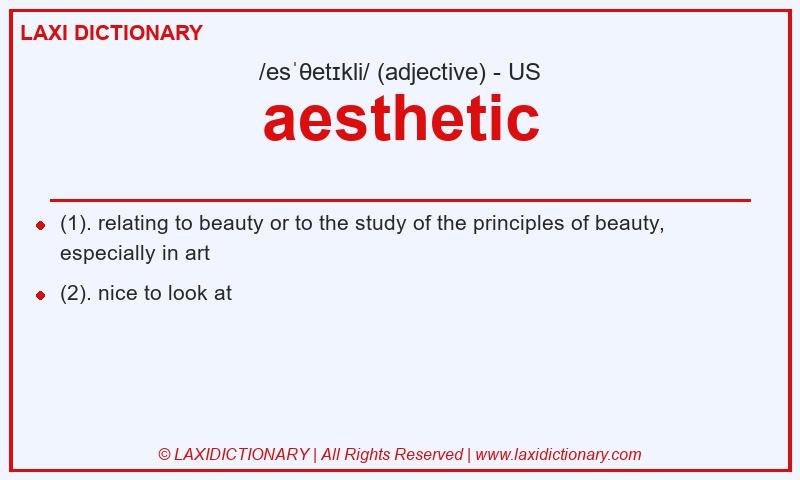 Definition aesthetic in American English