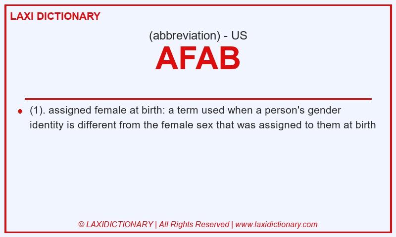 Definition AFAB in American English