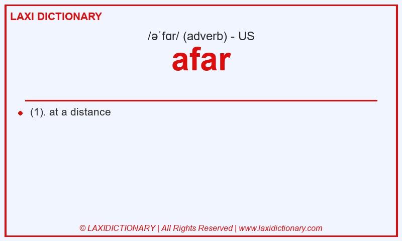 Definition afar in American English