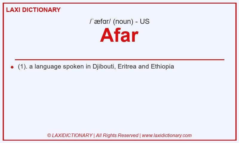 Definition Afar in American English