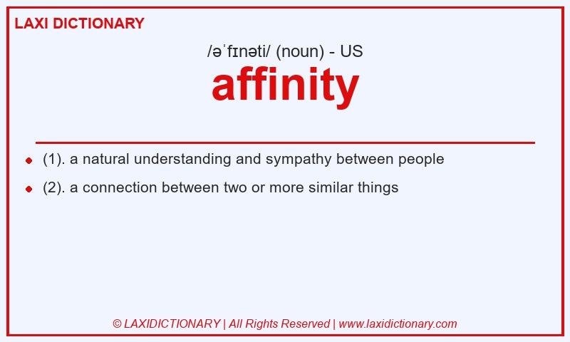 Definition affinity in American English