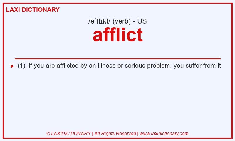 Definition afflict in American English