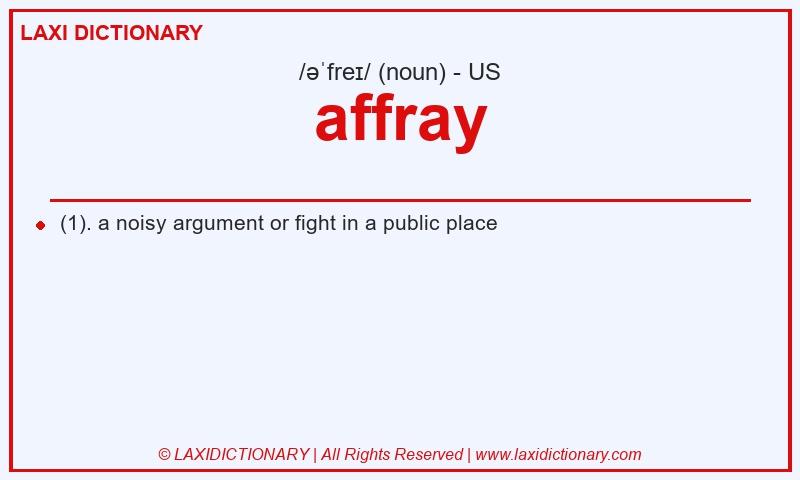 Definition affray in American English