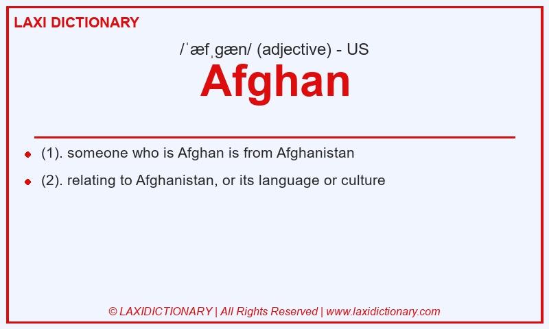 Definition Afghan in American English