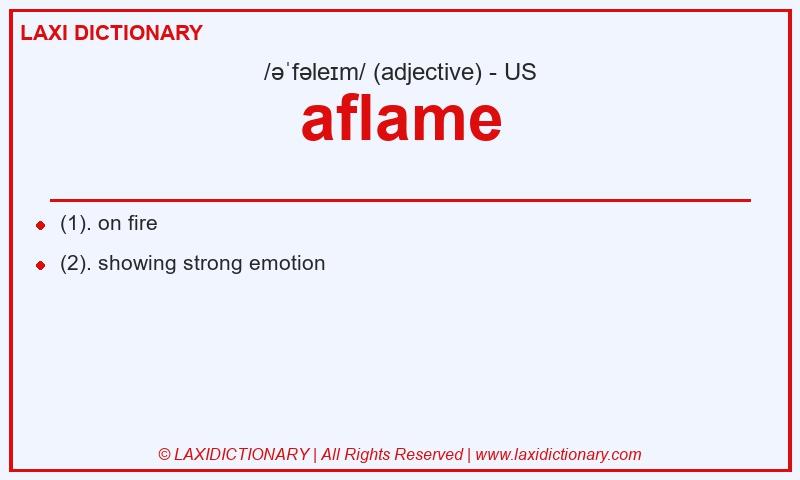 Definition aflame in American English