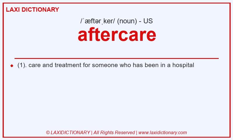 Definition aftercare in American English