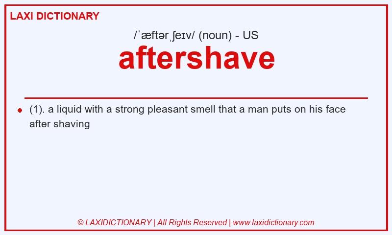 Definition aftershave in American English