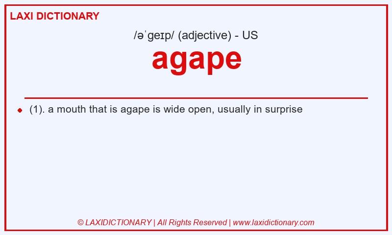 Definition agape in American English