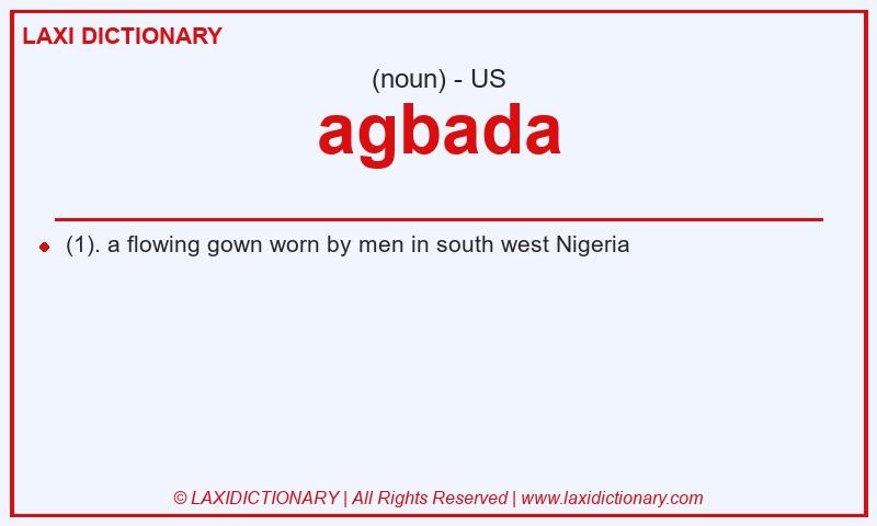 Definition agbada in American English