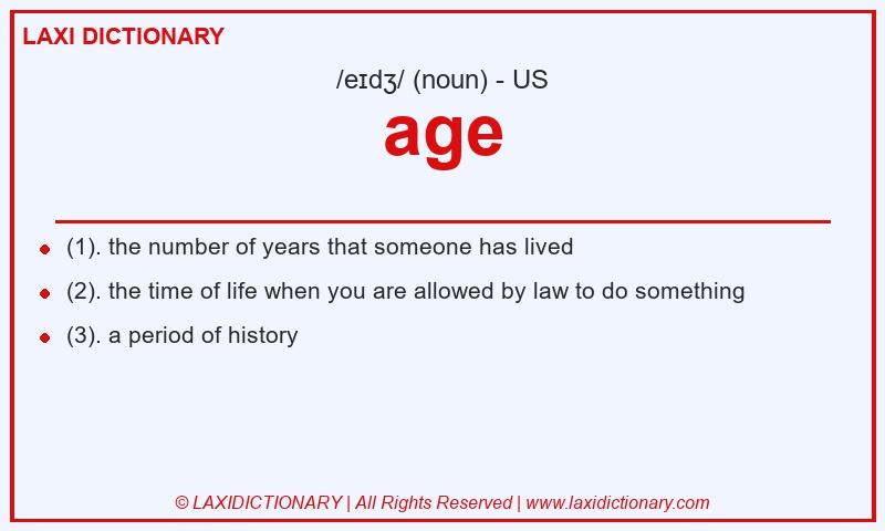 Definition age in American English