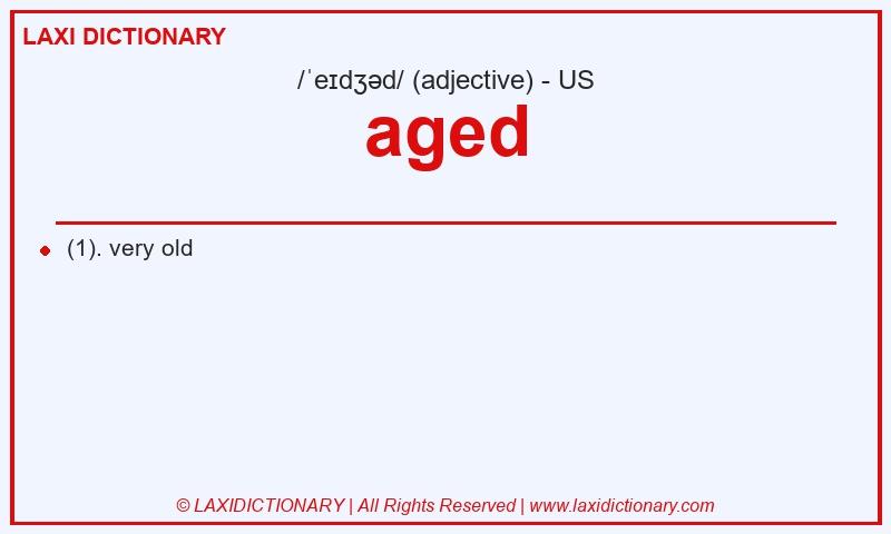 Definition aged in American English