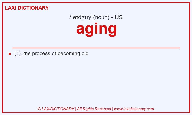 Definition aging in American English