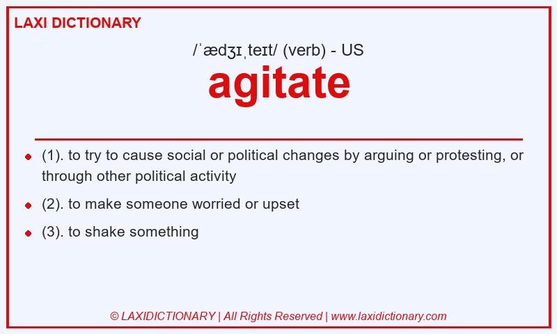 Definition agitate in American English