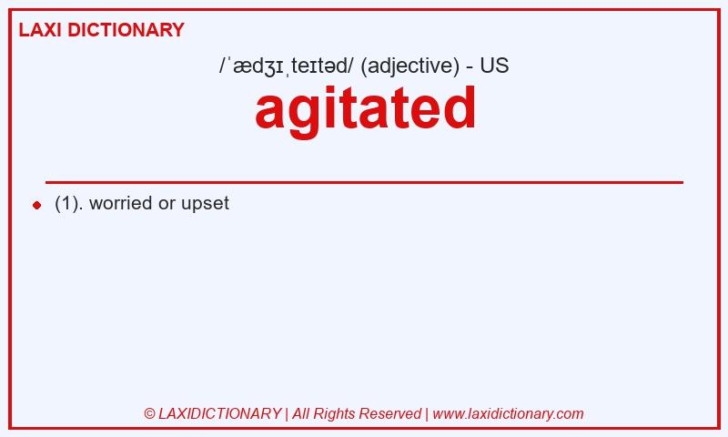 Definition agitated in American English