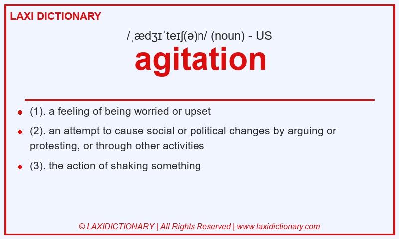 Definition agitation in American English