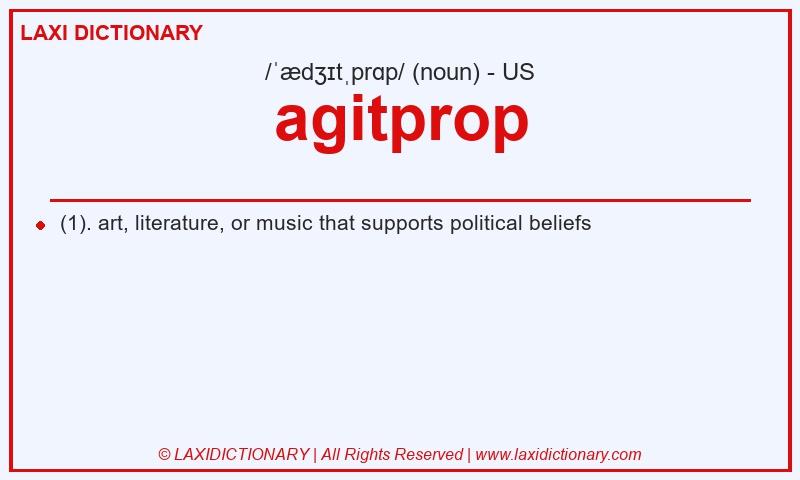 Definition agitprop in American English