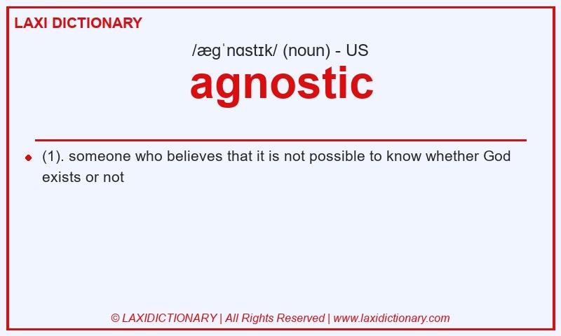 Definition agnostic in American English