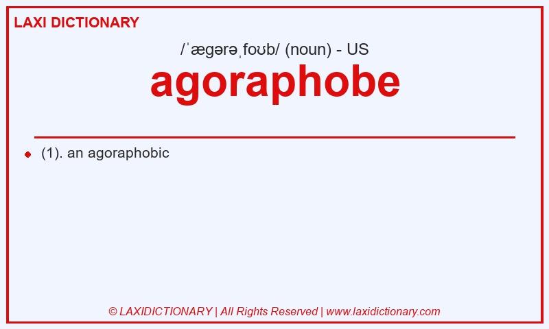 Definition agoraphobe in American English