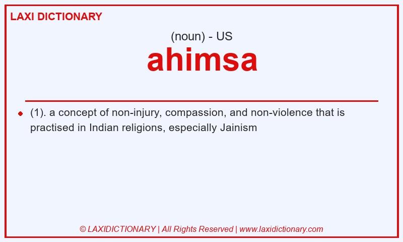 Definition ahimsa in American English