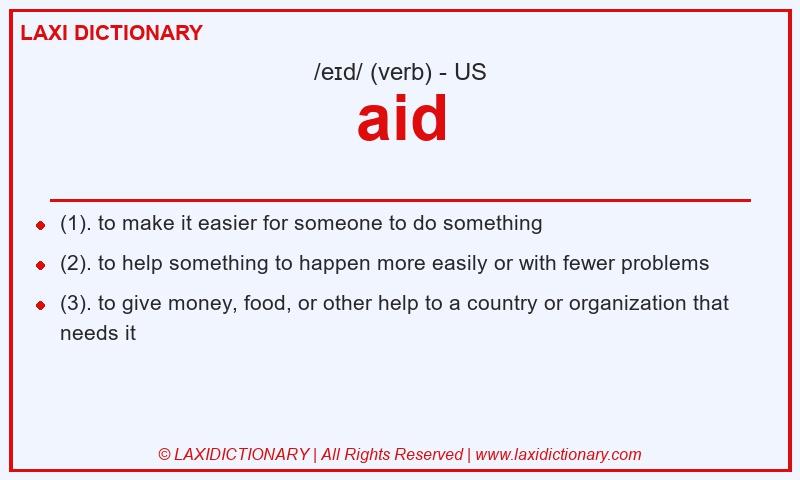 Definition aid in American English