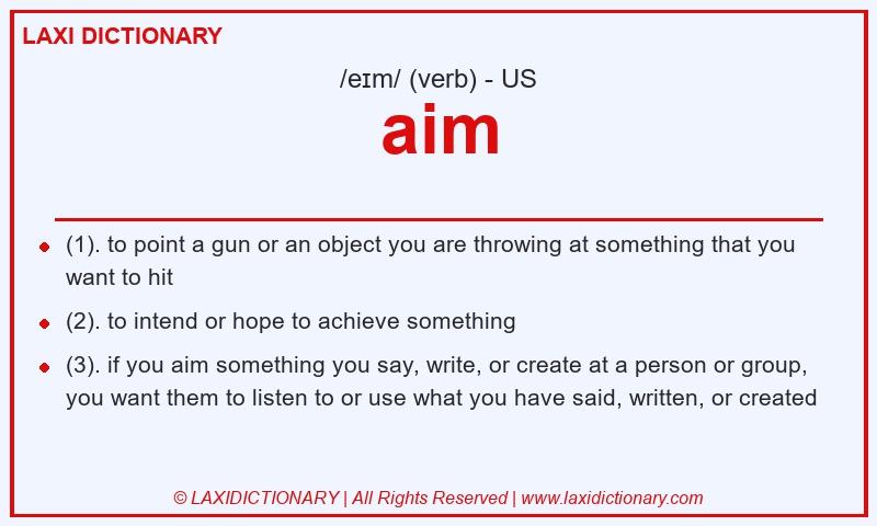 Definition aim in American English