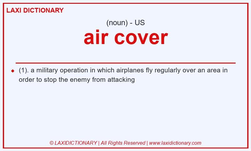 Definition air cover in American English