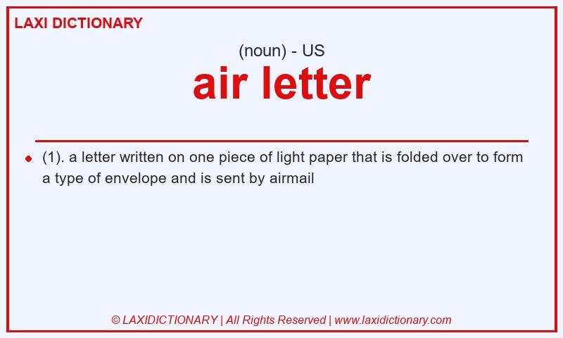 Definition air letter in American English