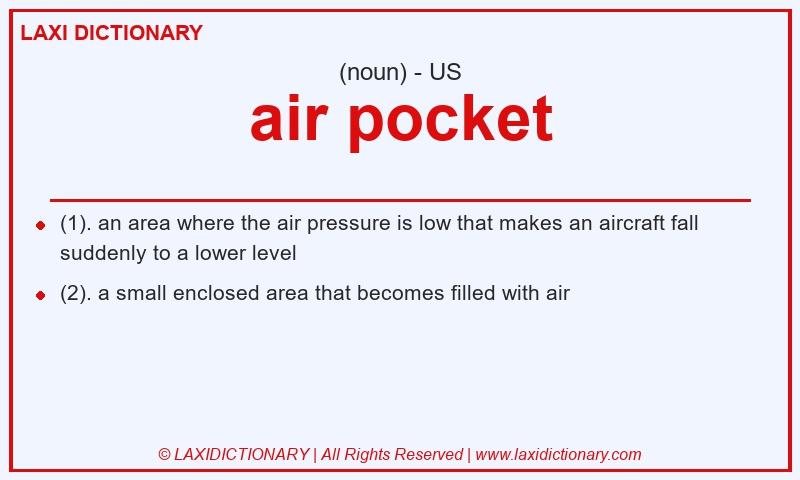 Definition air pocket in American English