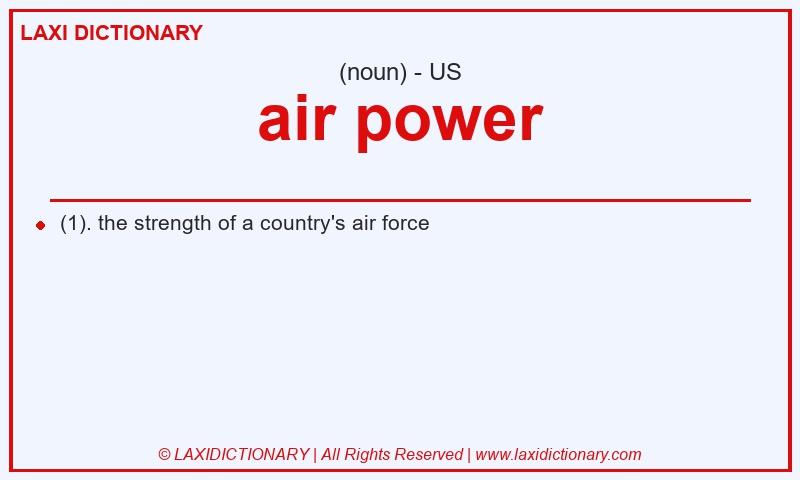 Definition air power in American English